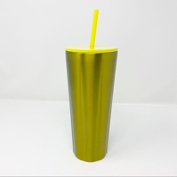 STARBUCKS LIME SPECKLE STAINLESS STEEL COLD CUP VENTI NWT - Picture 12 of 16
